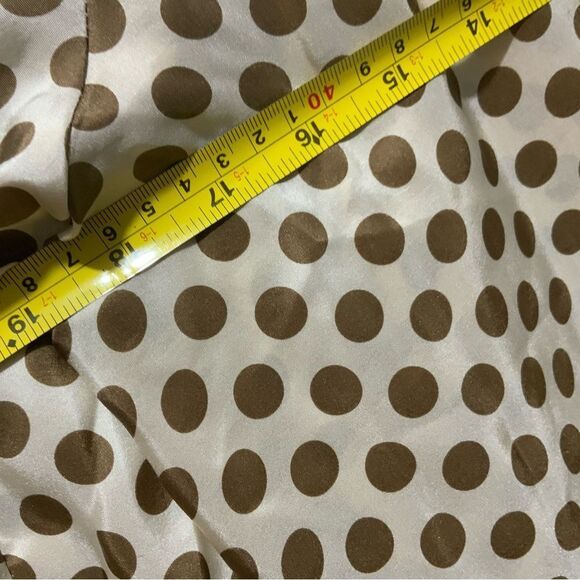 BCBGMAXAZRIA Brown Polka Dot Womens Boho Scarf Dress Size S 100% SILK - Picture 6 of 11